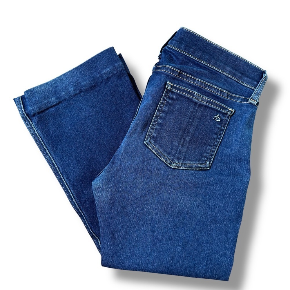 Rag & Bone Mid Rise Stiletto Bootcut Jean Blue Cowgirl Rodeo Boho 27 blue